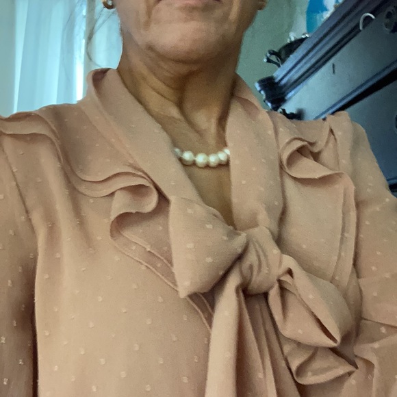 NWT Ann Taylor apricot blouse size XS - Picture 2 of 3